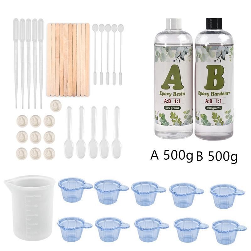 Epoxy Resin AB Glue Kit High Adhesive 3:1 1:1 Transparent Crystal Clear AB Epoxy Glue DIY Resin Jewelry Making Accessories