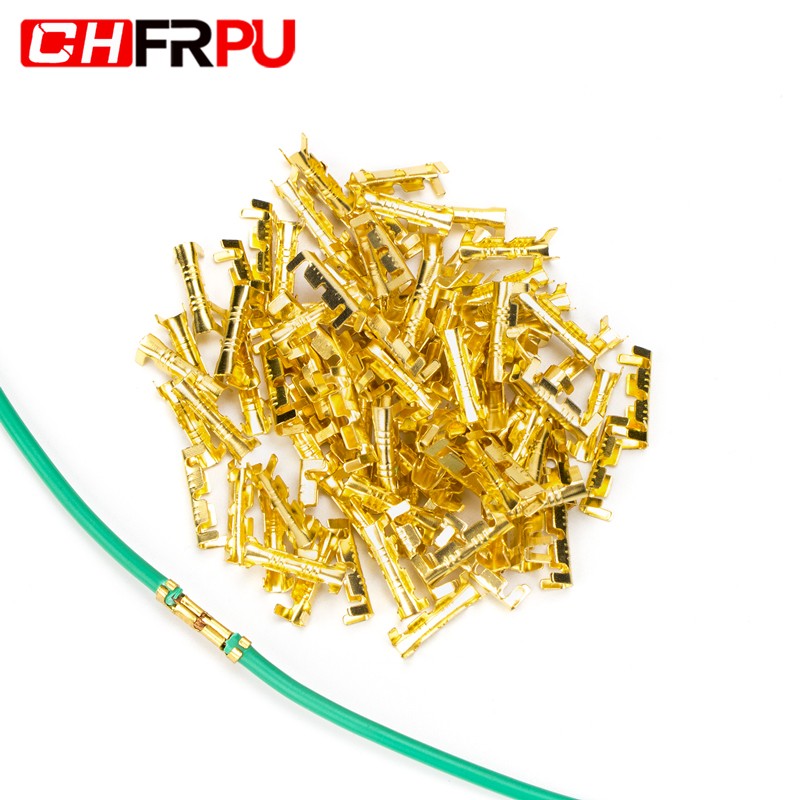 50/100pcs U-Shape Small Dental Fascia Butt Terminal Quick Connect Plug-in Wire Connector 0.5-1.5mm2