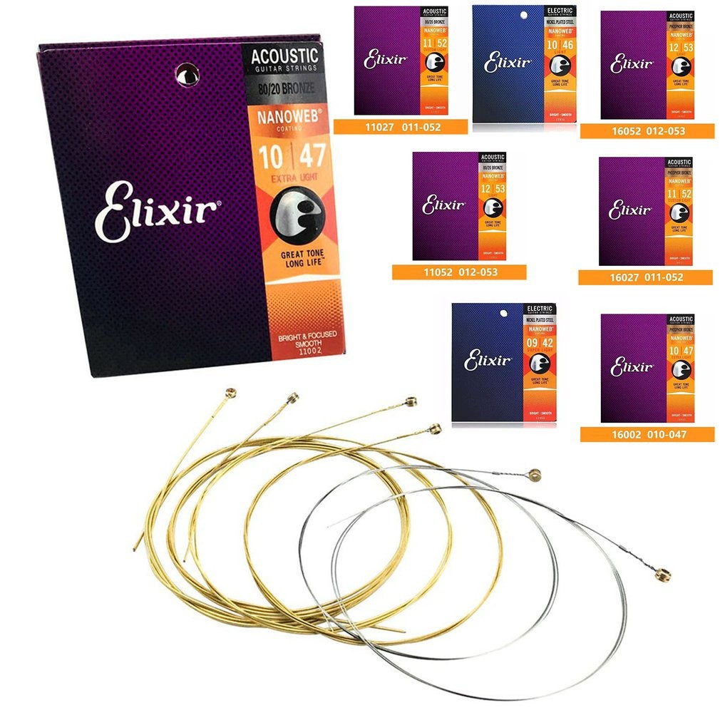 Anti-rust acoustic guitar strings Electric guitar strings 16027 Phosphorous Bronze 11027 80/20 Bronze 12002 Nickel