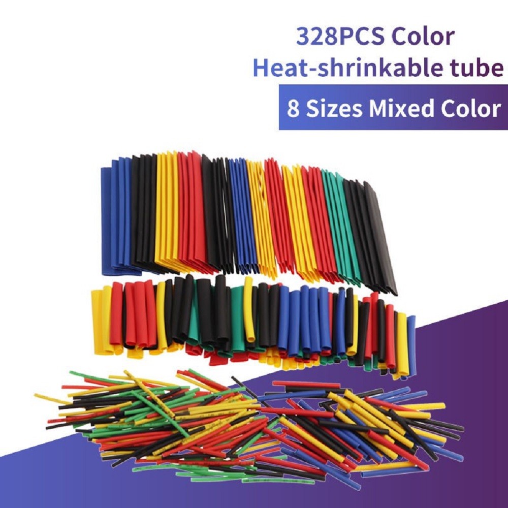 800pcs 127pcs Polyolefin Shrinkable Assorted Heat Shrink Wire Tube Insulated Cable Sleeving Tubing Set 2:1 Waterproof Pipe Sleeve