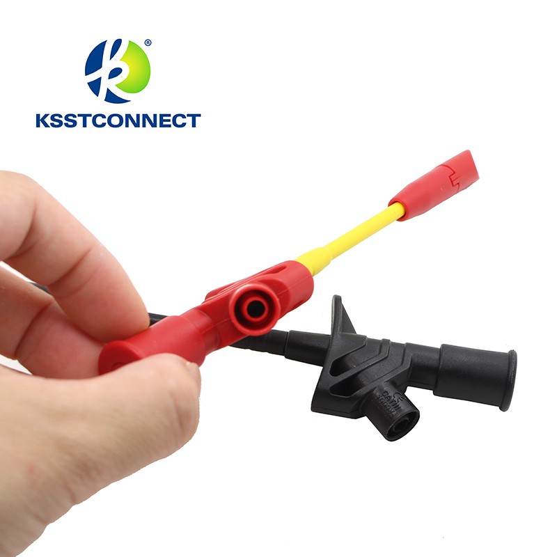 Full Insulated Heavy Duty Insulation Hole Probe Auto Test Clip With Back Probe