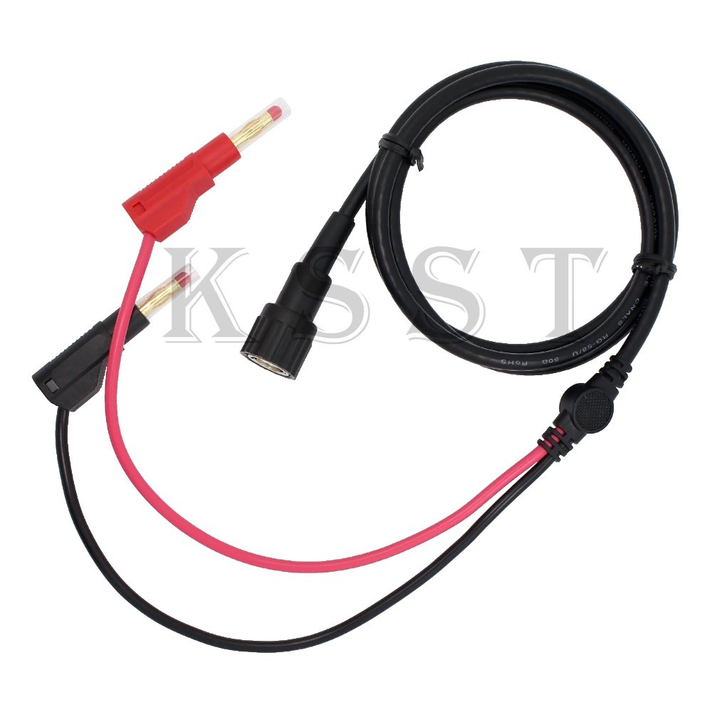 BNC Q9 to Dual 4mm Stackable Shrouded Banana Plug With Test Probe Cable 120cm Leads