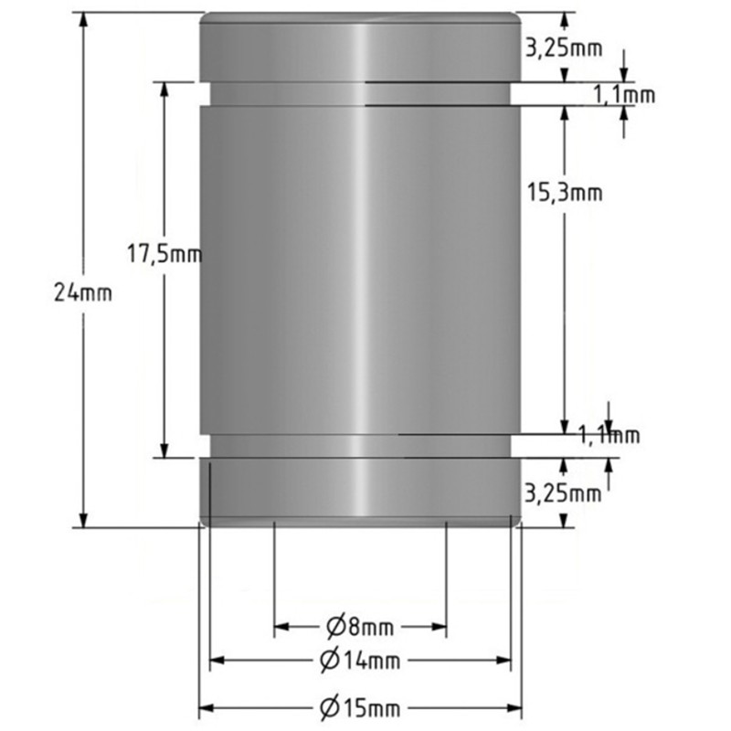 3D Printer IKO LM8UU LM81524UU Long Bar Shaft 8X15X24MM Linear Bearing for Reprap Anet A8 Prusa I3 3D Printer