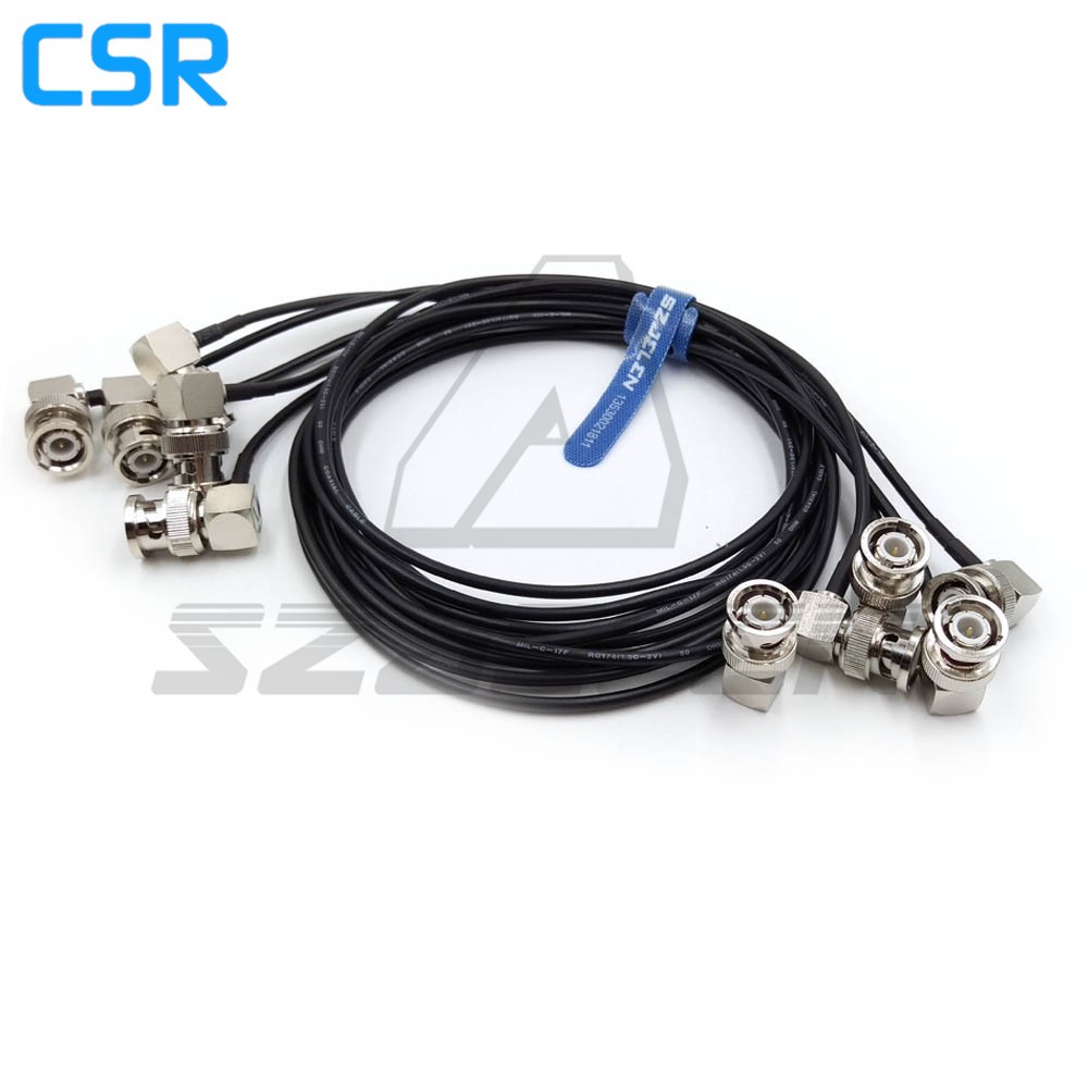 BNC Plug to BNC Elbow Plugs, SDI Pigtail. Camera RF Coaxial Cable , 50 Ohm Camera Video Signal SDI Transmission Line