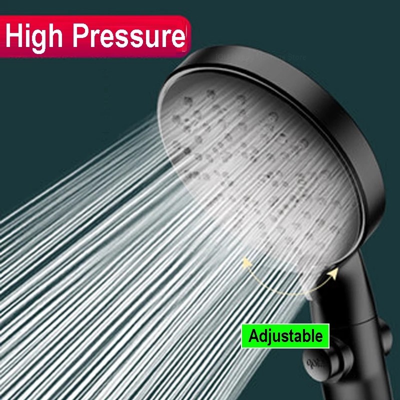 5 Th Equipment Bathroom Shower Head High Pressure Water Saving Adjustable Adjustable Shower Head Premium Flood Faucet System Accessories