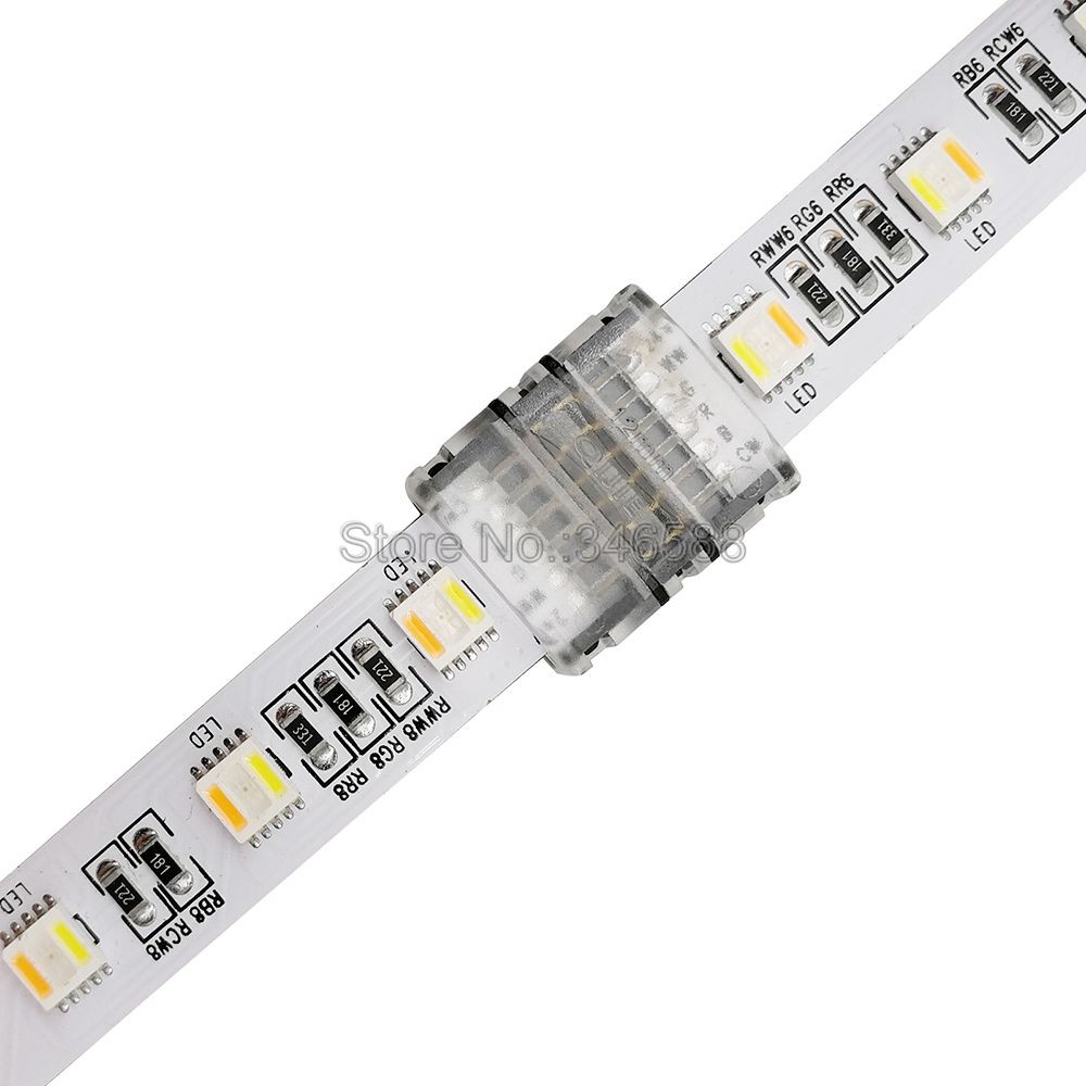 10pcs/lot 6Pin RGBCCT LED Strip Connector Strip To Wire Strip For Stripping Terminal For IP20 IP65 Waterproof 12mm RGB+CCT LED Strip