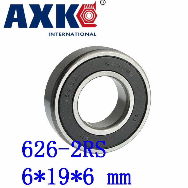 Axk 50 قطعة شحن مجاني مزدوجة المطاط ختم غطاء الكرة أخدود عميق تحمل 626-2rs 6*19*6 Mm