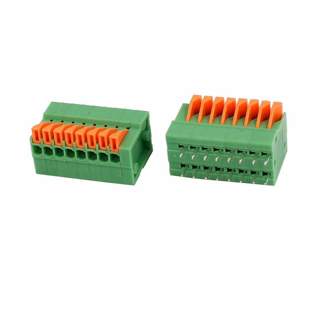 10pcs KF141V 150V 2A 2.54mm Pitch 8P Spring Terminal Block for PCB Mounting