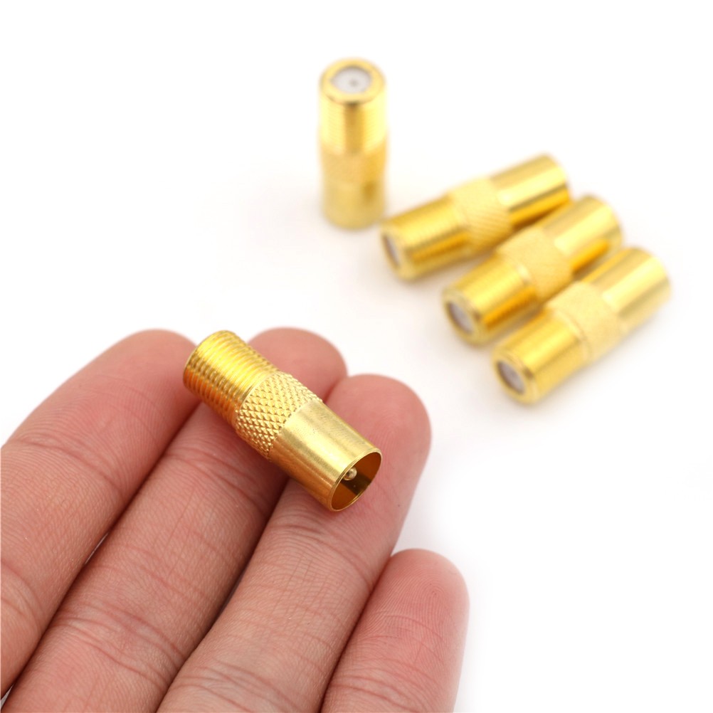 5pcs/lot Coaxial Coax RF Adapter TV Connectors PAL Plug Male to Female M/F Electrolytic Capacitors Wholesale