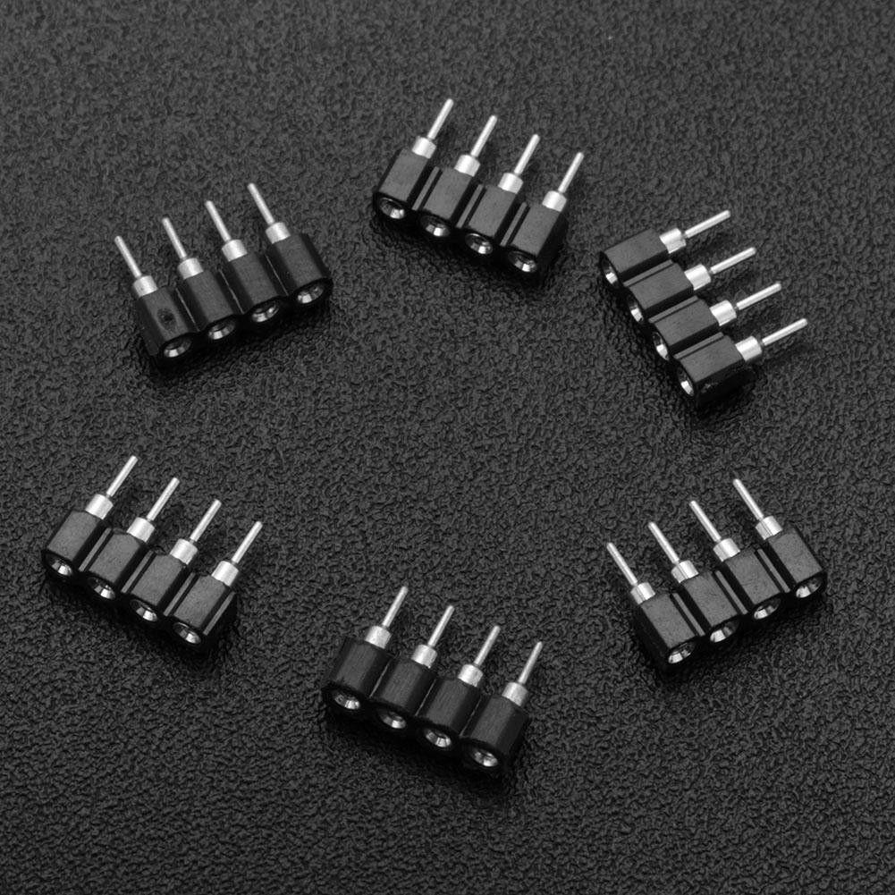 10pcs 4 Pin RGB/5Pin RGBW Single Row Male And Female 25050 3528 LED Strip Light Lamp Header Connector Strip For Black