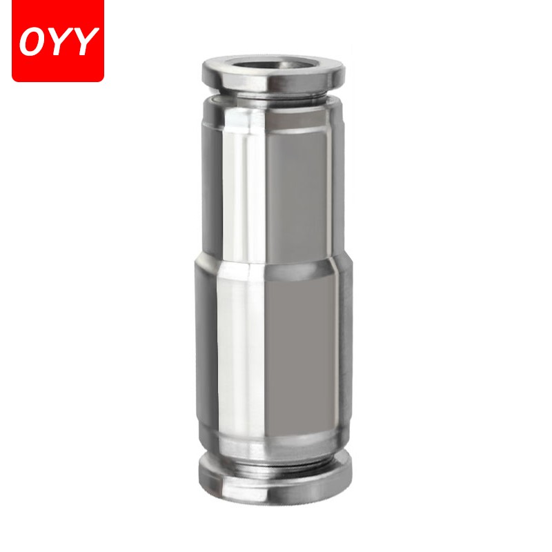 10pcs 304 Stainless Steel Reducer Fittings Straight Trachea Quick Connector PG8-6/10-8/12-6 Pneumatic Fittings