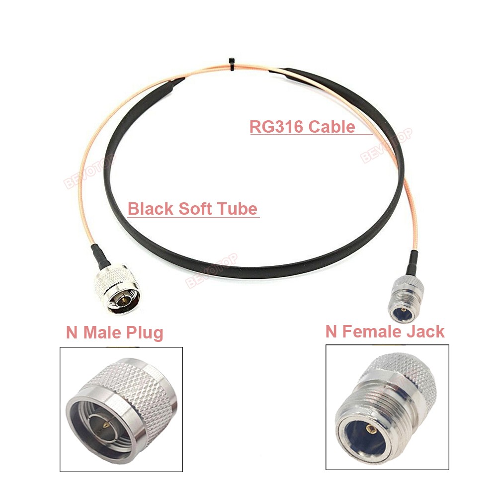 2022 جديد وصول باب/نافذة تمرير من خلال شقة RF كابل محوري N أنثى إلى RP-SMA ذكر RG316 50Ohm ملحق تمديد كابلات الطائر