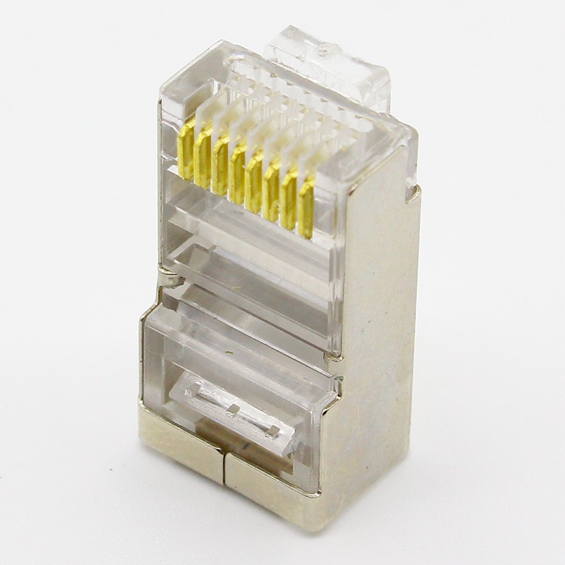 50 قطعة موصل rj45 cat6 محمية موصلات الشبكة rj45 التوصيل 8p8c محطات ل stp إيثرنت كابل مفاتيح مودم