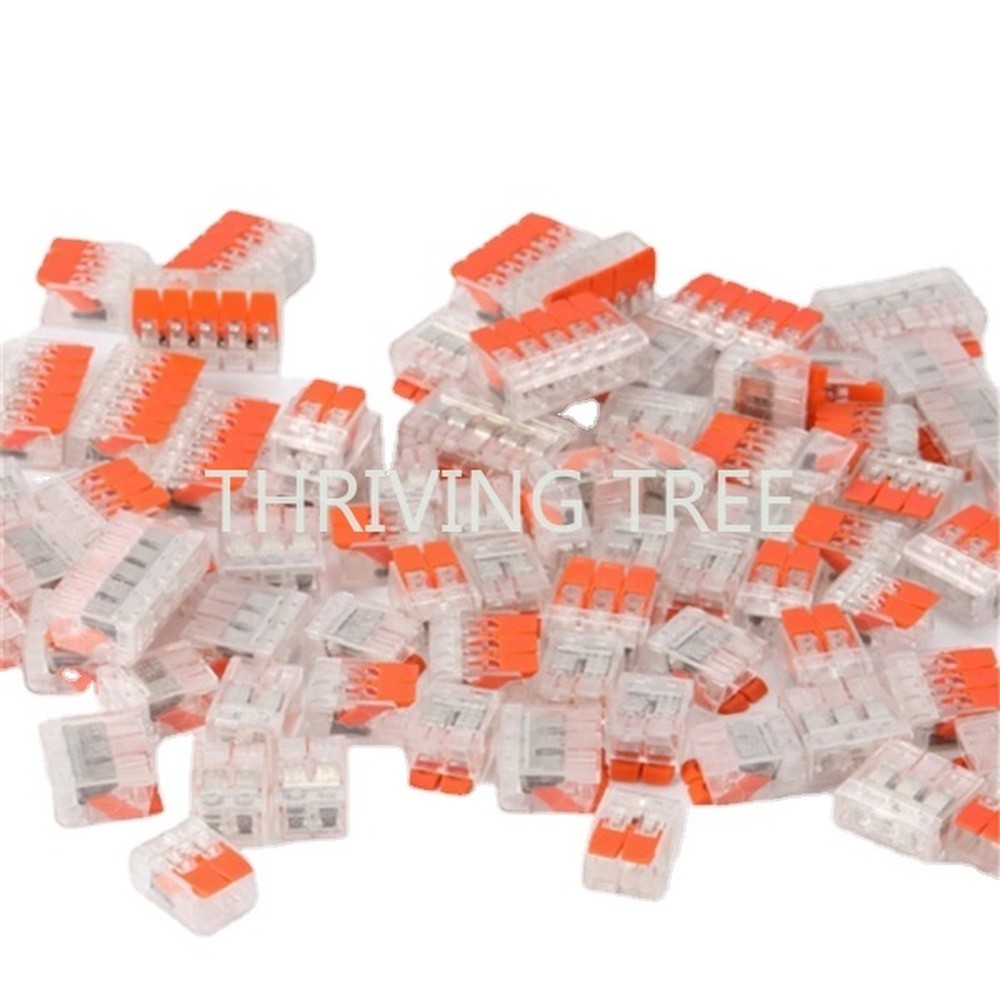 75pcs 221 Electrical Connectors Wire Block Clamp Cable Terminal Reusable Small Quick Home Connector Wire Terminal