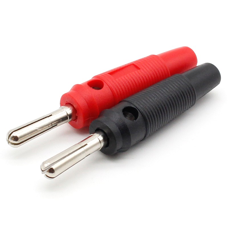 10pcs 4mm Banana Plug High Current Insulated Coated Stackable Screw Connection Connection