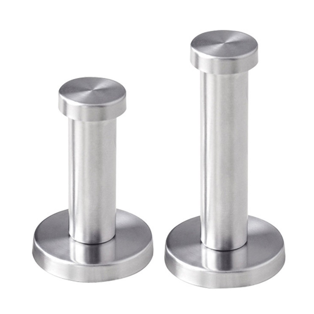 Silver Robe Towel Hook Cylinder Utility Bathroom Sturdy Stainless Steel Coat Wall Mount