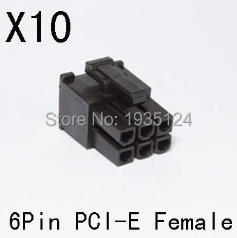 Good quality molex connect tor10pcs black 6pin PCI-E female 4.2mm 5559 GPU connector