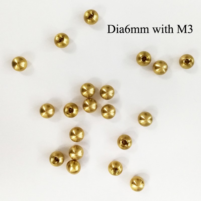 10pcs/lot M3/M4/M5/M6/M10 brass female ball head copper inner teeth ball nut, light cap nut cap, lighting accessories