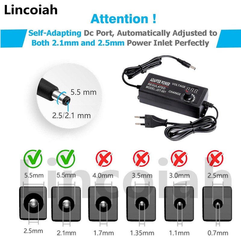 Adjustable AC to DC Power Supply 3V 5V 6V 9V 12V 15V 18V 24V 1A 2A 5A Universal Power Supply Adapter 220V to 12V Volt Adapter