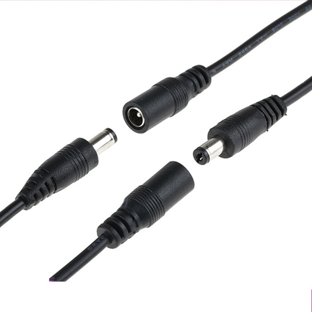 1/5/10pcs 5.5*2.1mm DC Male Female Cable Connector 2pin Power Adapter Wire 5.5 x 2.1 Cable Led Strip Light Connector Camera Jack