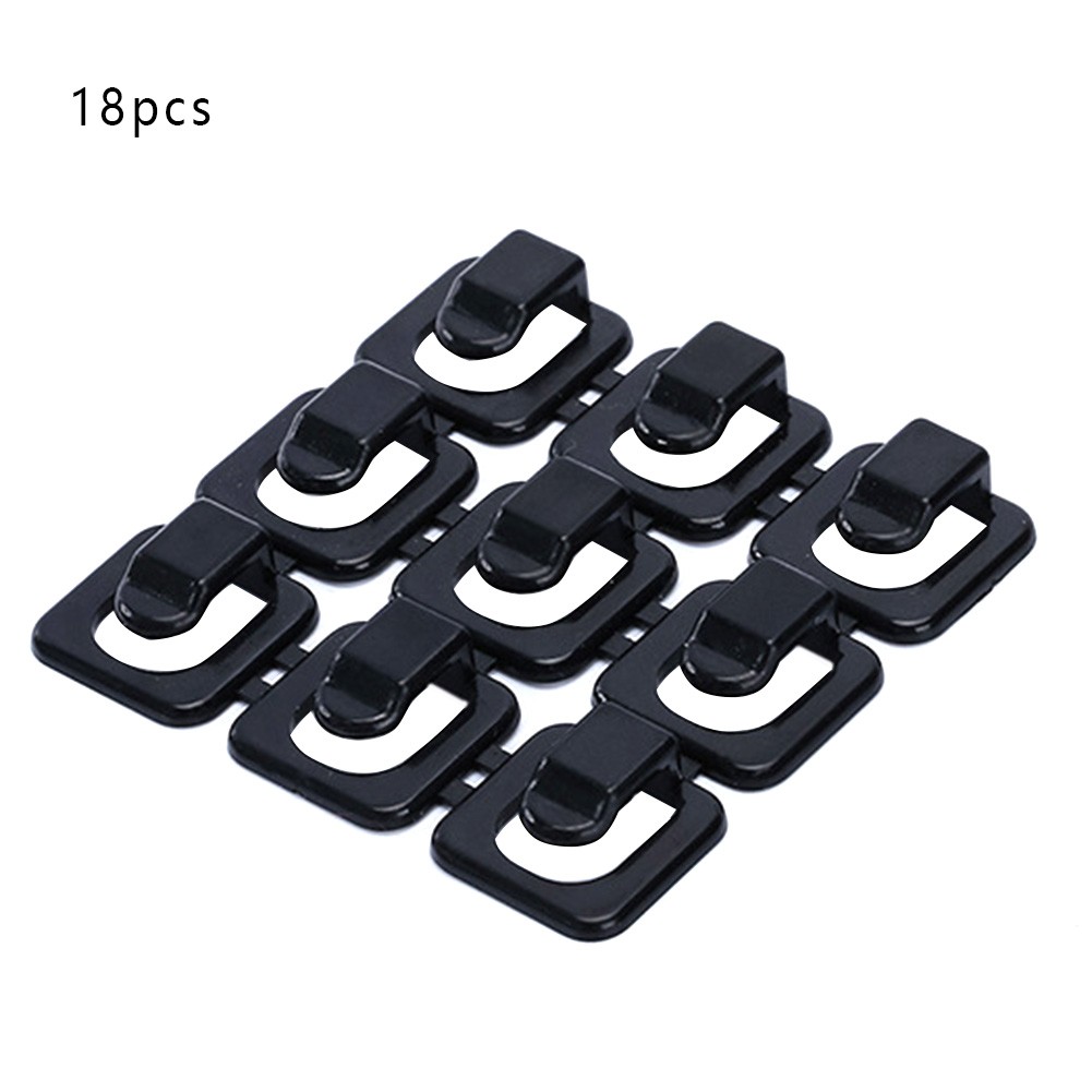 18pcs Electrical Wire Wall Desk Cable Clip Accessories Holder Home Organizer Table Portable Self-adhesion Small Immobilization