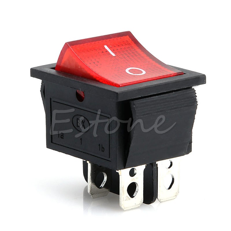 rocker switch with light KCD4-201N 4 pin ON/OFF 2 position 250V DPST 1/5/10pcs