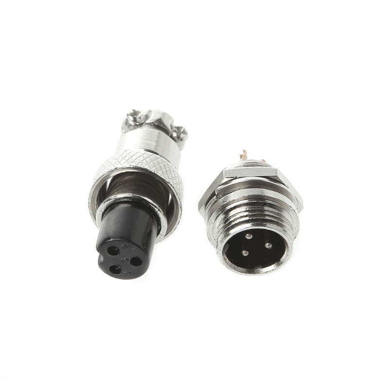 Aviation Plug Male and Female Wire Panel Metal Connector 12mm 2/3/4/5/6 Pin GX12 New