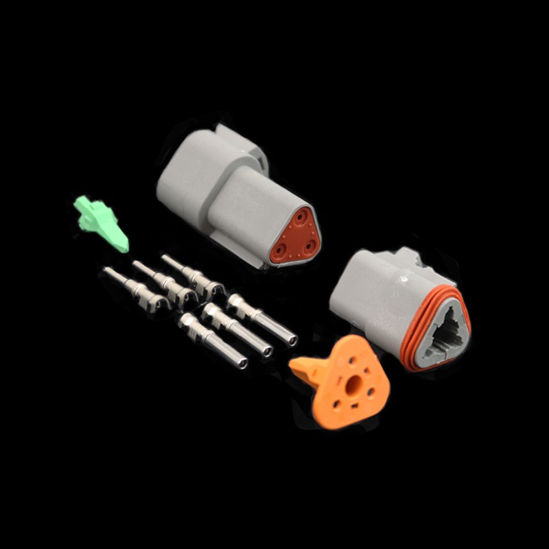 1 set German DT06 DT04 Car Connectors Waterproof Male and Female Butt Plug 2 3 4 6 8 12 Pins 22-16AWG