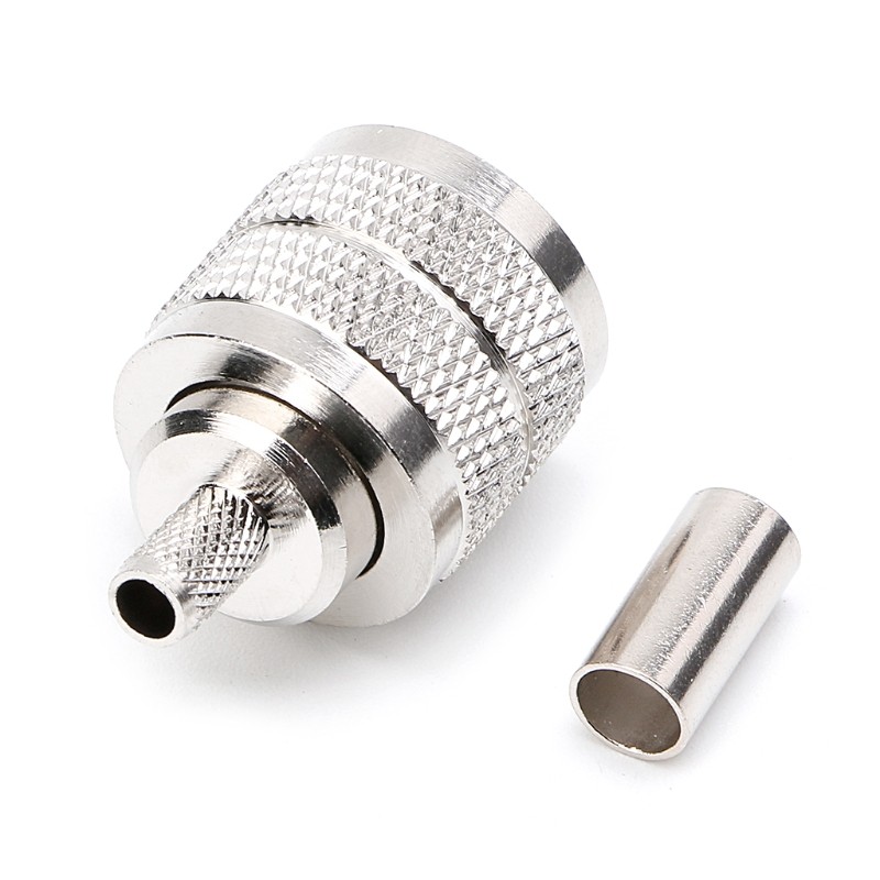 10pcs UHF Male PL259 Plug Crimp RG58/142 LMR195 RG400 Screwed Coupling Connector LS'D Qiang Tool