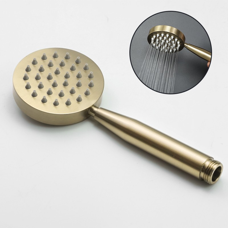 Brushed Gold Handheld Shower Head Bathroom Gold Finish Brass Or Stainless Steel Shower Bath Spray Handheld Shower Heads