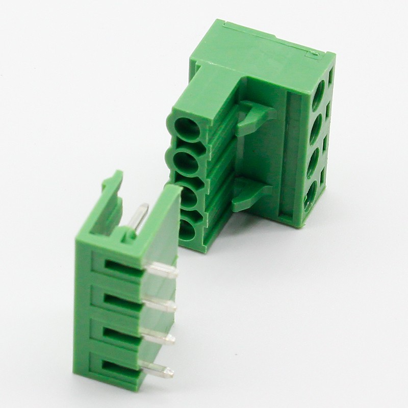 10 sets ht5.08 4pin right angle terminal plug type 300V 10A 5.08mm pitch connector pcb screw terminal block