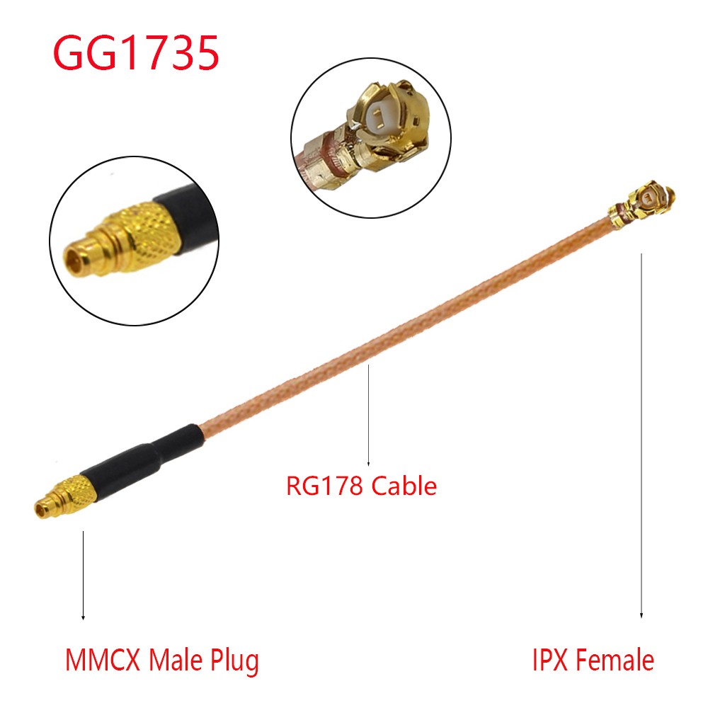 10 قطعة MMCX/MCX ذكر إلى u.FL/IPX/IPEX1/IPEX4 MHF4 أنثى جاك ضفيرة RG178 RF كابل محوري 3G هوائي تمديد سلك الحبل