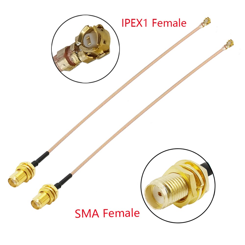 10pcs SMA Female to U.FL IPX Sockets Jack Connectors Adapter RG178/1.13mm Cable SMA Female Pigtail Jumper for WiFi Router GPS AP