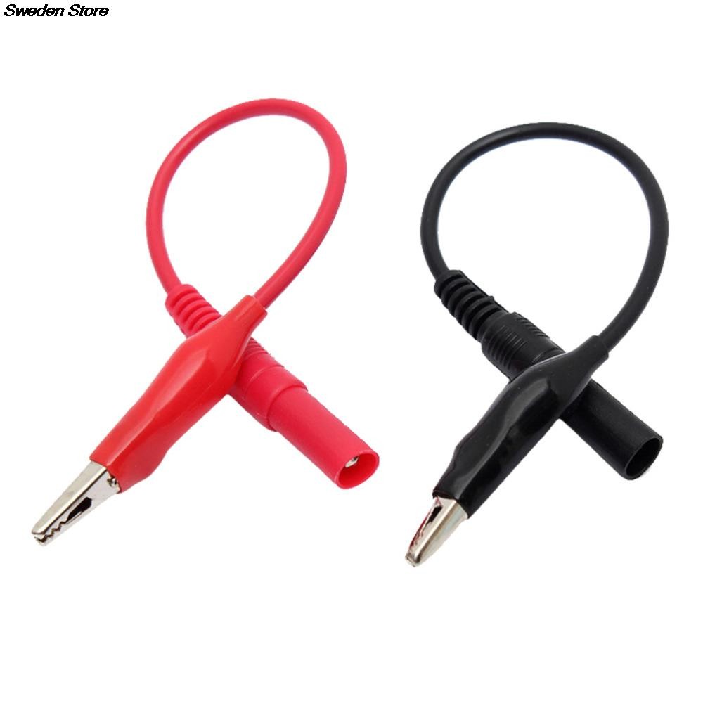 2pcs Alligator selp to AV Banana Plug Tester Cable Lead Connector Dual Tester Probe Alligator Clip for Multimeter Measure Tool HOT