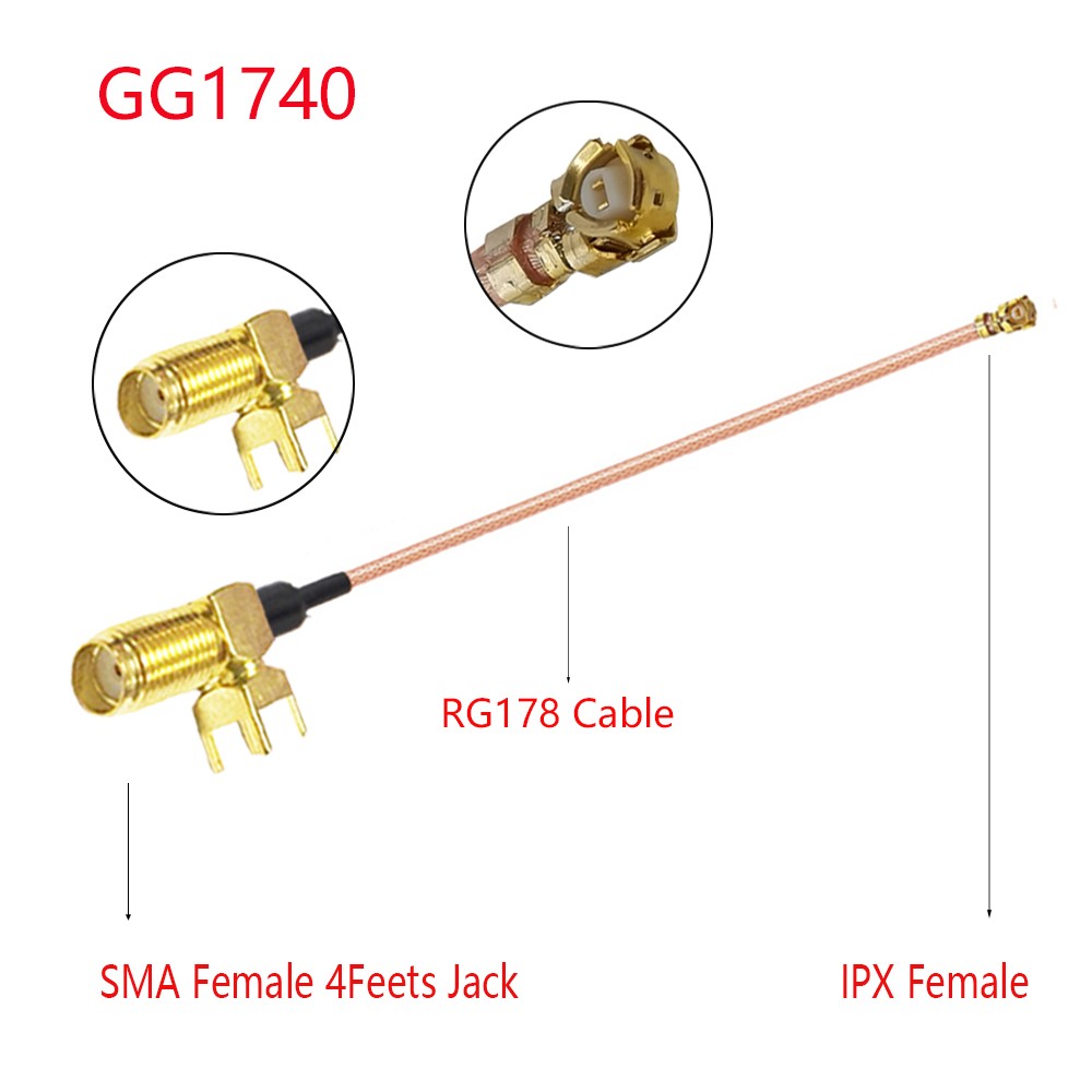 10 قطعة RG178 كابل محوري SMA شقة أنثى إلى u.FL/IPX/IPEX1/IPEX4 MHF4 أنثى جاك ضفيرة 3G هوائي تمديد سلك الحبل