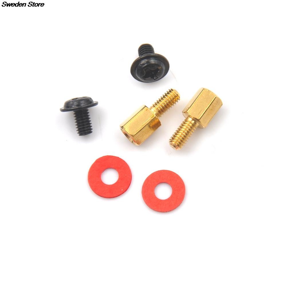 High Quality 10pcs 6.5mm 6-32-M3 Golden Computer Motherboard Riser Silver Screws Washers Red