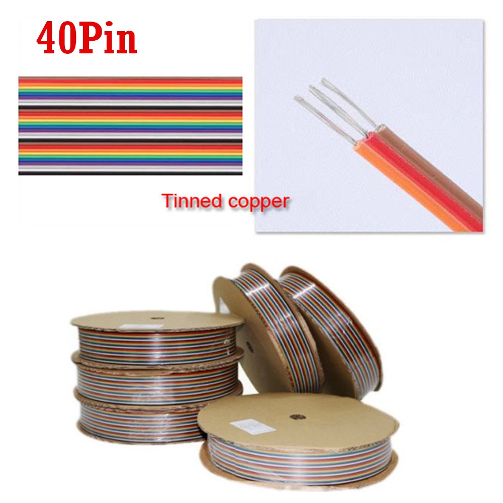 1-10M 40Pin Connector Cable 1.27mm Flat Ribbon Cable Dupont Extension Wire Cord for FC Dupont Connector Pitch Line Connecting Wire