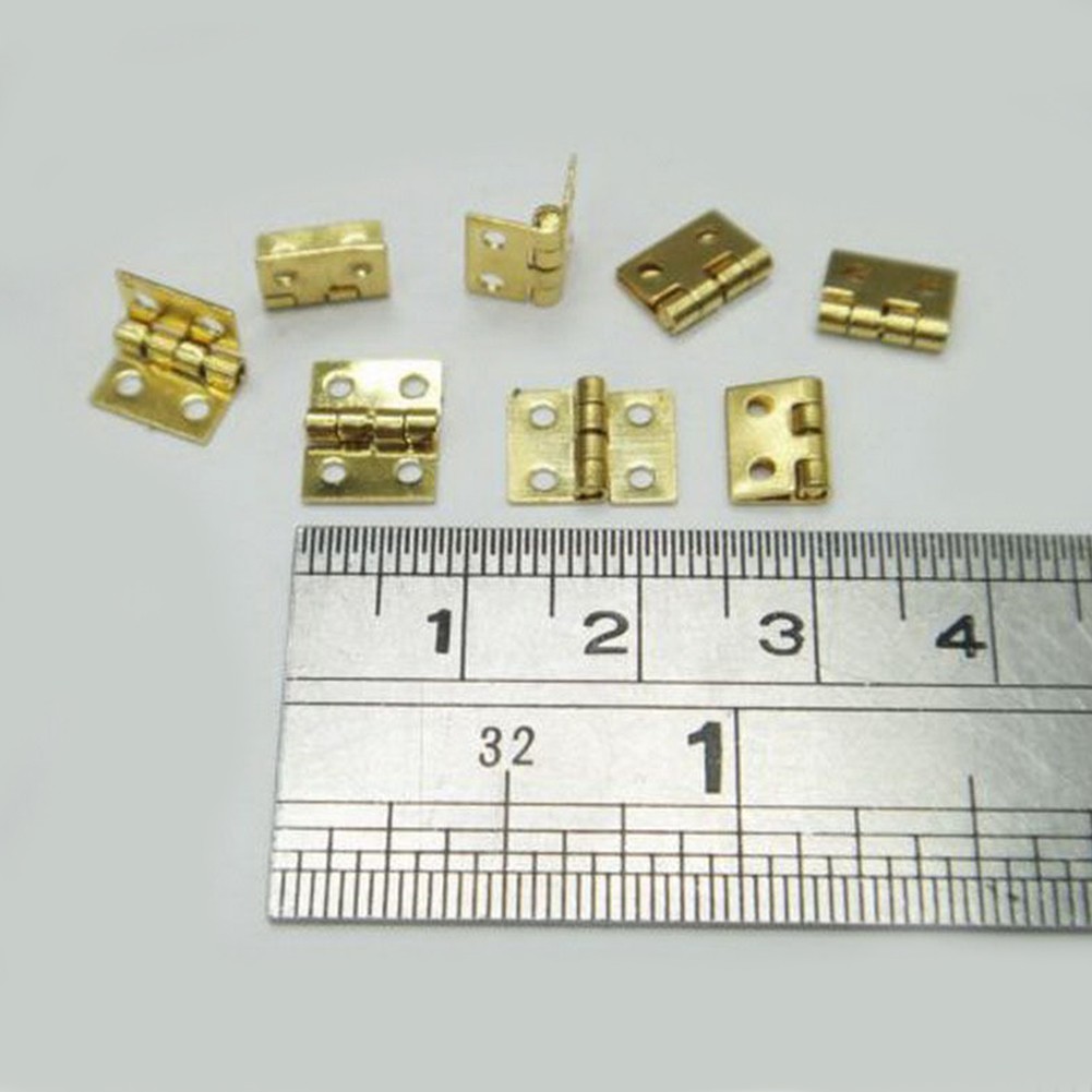 Mini gold Copper Brass hinges 8*10MM jewellery box DIY furniture cabinet mini butt