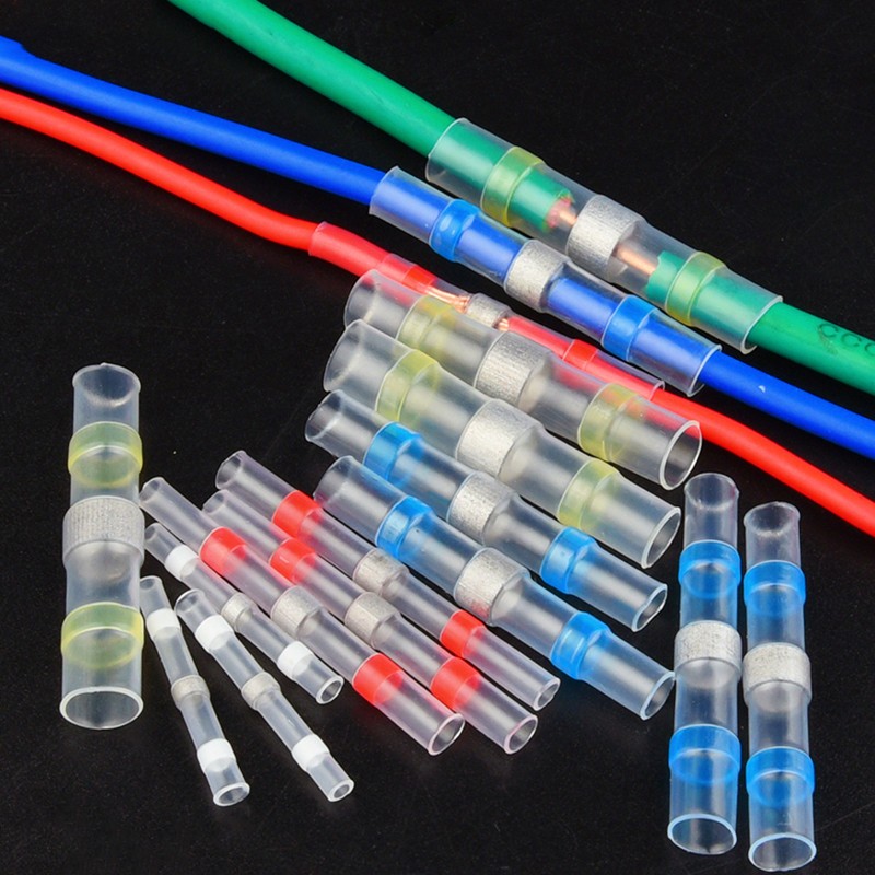 150 PCS Boxed,Solder Butt Thermoresistant Tube,Solder Ring Terminal,Wire Connector,Waterproof Insulation,Heat Shrink Sleeve