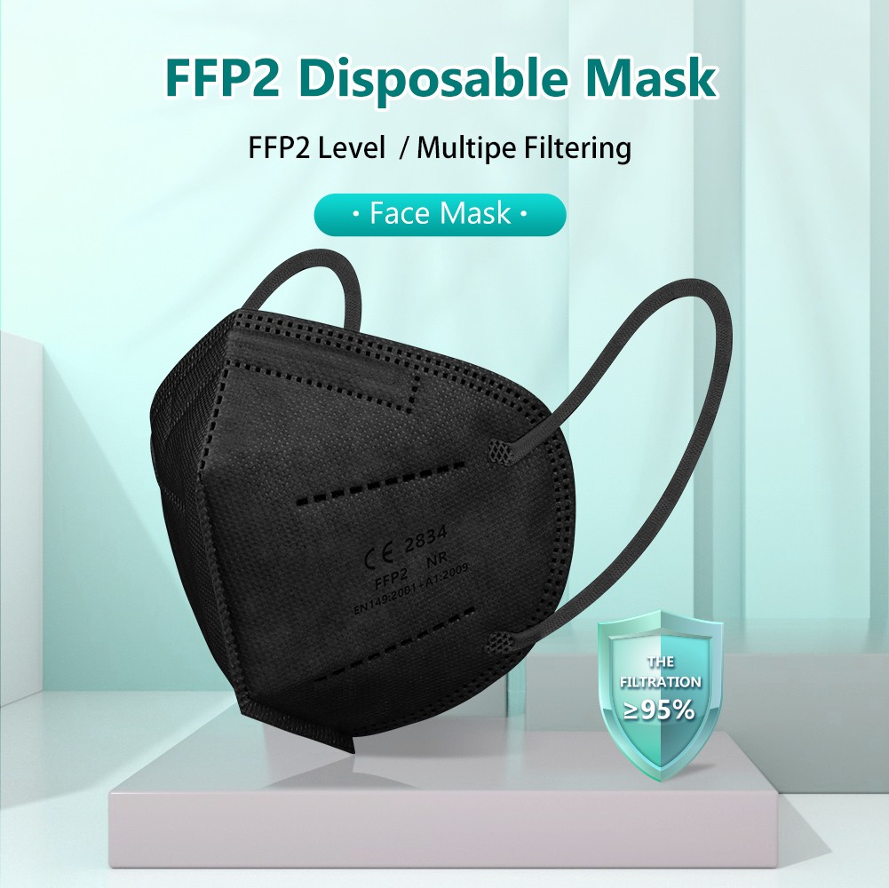 قناع الوجه ffp2mascarillas FPP2 من 5 طبقات من إسبانيا قناع أسود KN95 قناع حماية الوجه FFP2 قناع الوجه FFPP2 Masque للكبار