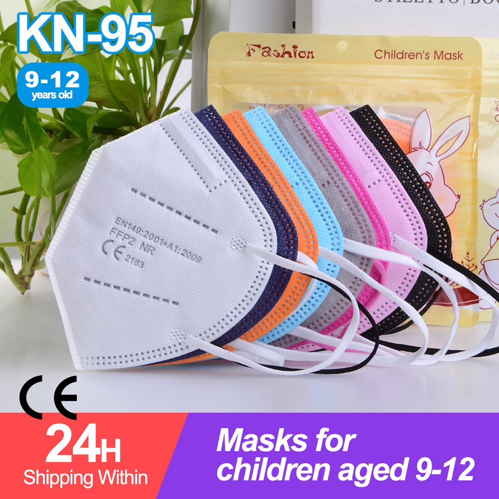 9-12 Years mascarillas fpp2 niños children FFP2 Mask Reusable Ce Approved KN95 Masks 5 Layers FFP 2 Security Protection Mask