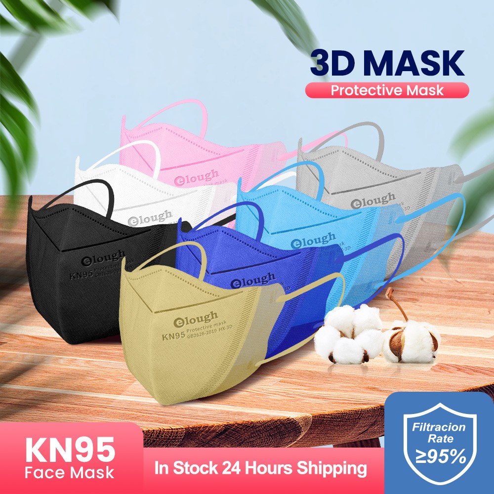 Elough Mask 3D KN95 Mask Black Disposable Mascarillas fpp2 Gay Colors mascaras kn95 ffp2 maske 4 layers respirator mask