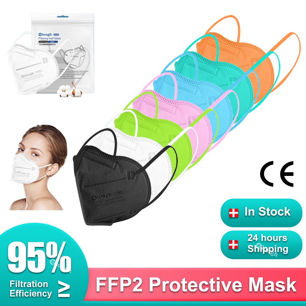 Elough CE KN95 Mascarillas FFP2 homology adas Mask 5 Layers Filter Respiratory Mask FPP2 Reusable Face Mask ffp 2 Adult Face Mask