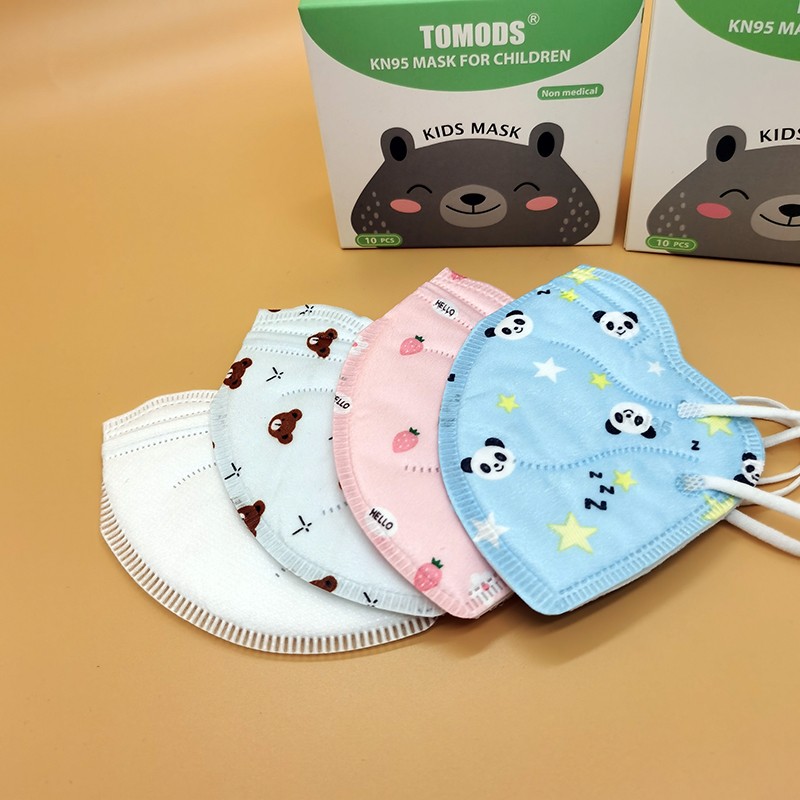 Cute Kids KN95 Mask 5 Layers Face Mask Respirator FFP2 Mascarillas Strawberry Panda KN95 Pocket Masks for Kids Boys Girls