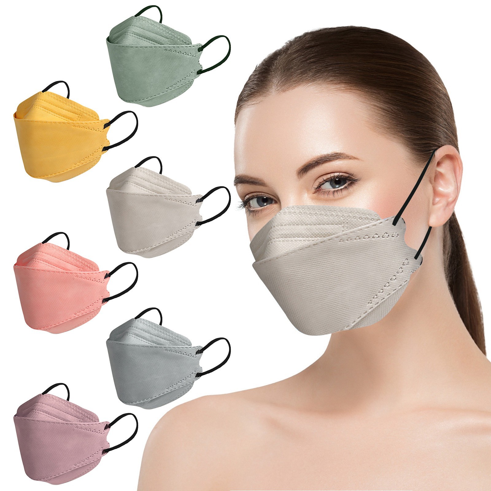 كوري KN95 أقنعة Mascherine FFP2 شهادة CE Mascarillas FPP2 رمادي Masque FFP 2 الكبار 4 طبقات قناع وجه واقي ffp2fan