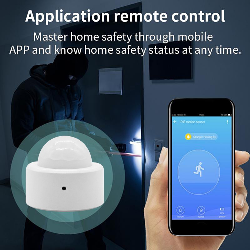 Tuya ZigBee PIR Motion Sensor Smart Life App Remote Human Body Infrared Motion Detector Security Alarm Work with Alexa Google