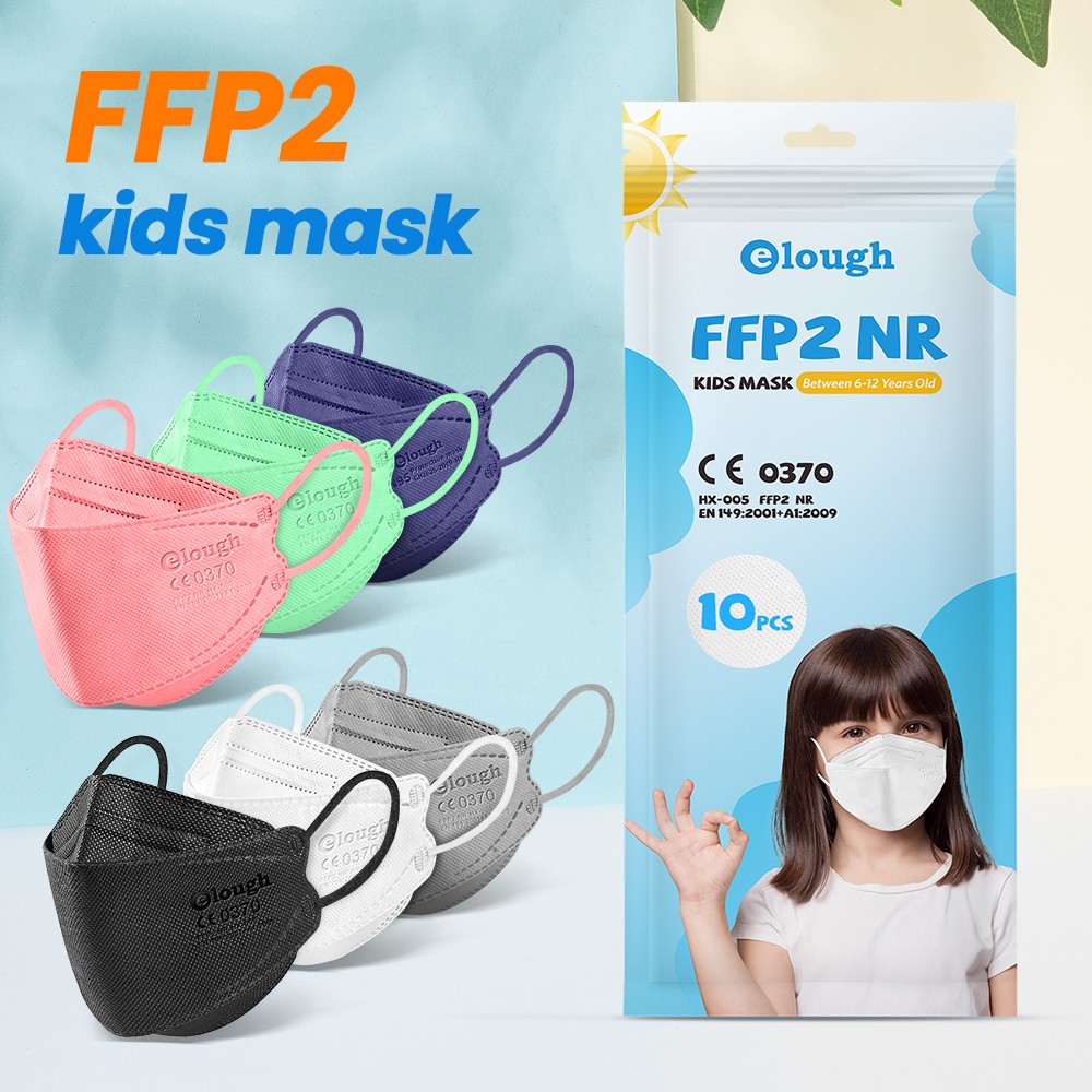 Kids Masks FFP2 Black KN95 Máscara Kids Mascarillas FPP2 niños quiurgicas homology adas FFP2 Mask Thickness Disposable Mask for Kids