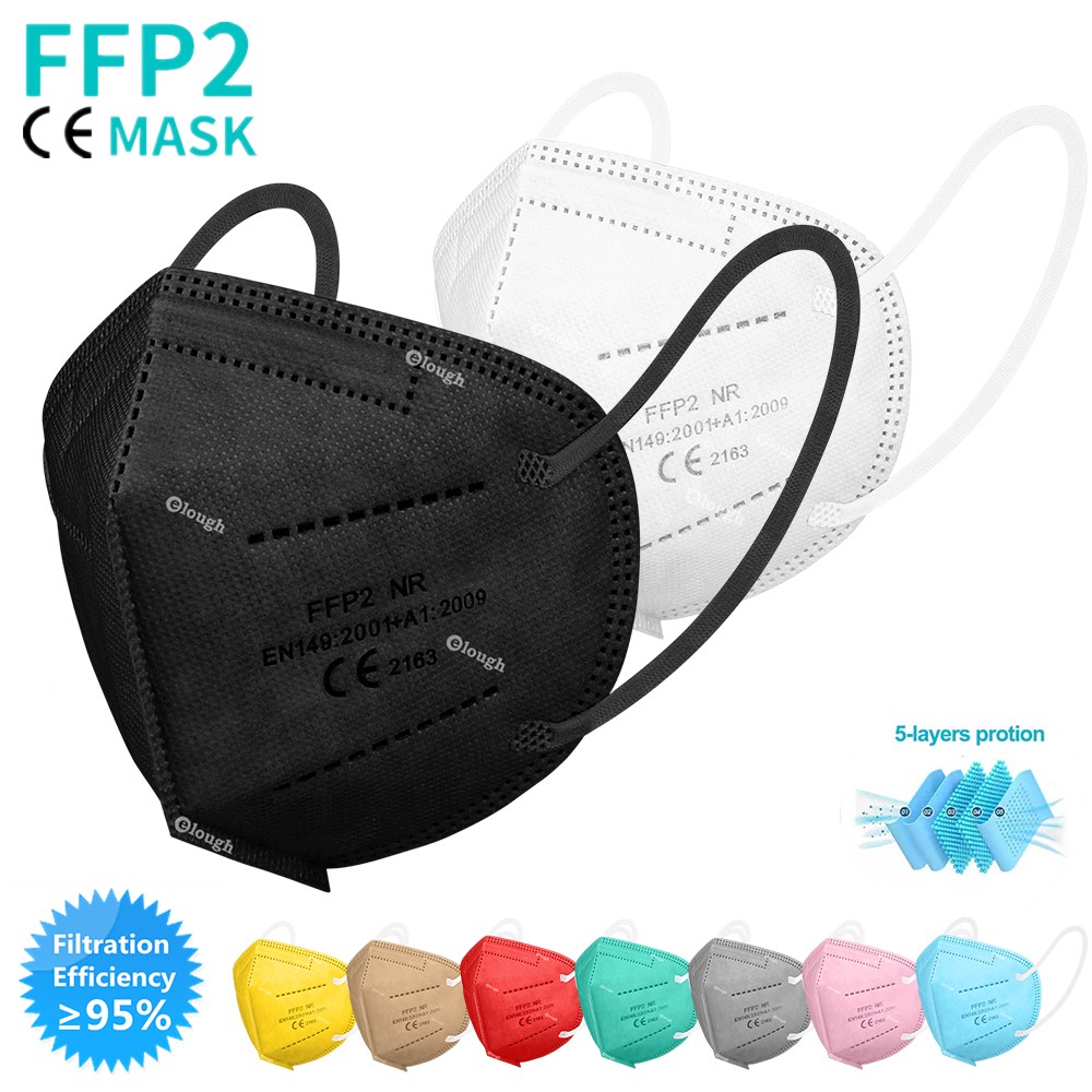 أقنعة 5 طبقات KN95 قناع ffp2mascarillas FFP2 قناع الوجه المثلي FPP2 قناع الفم حماية ماسكارا الوجه FFP3 قناع CE الكبار