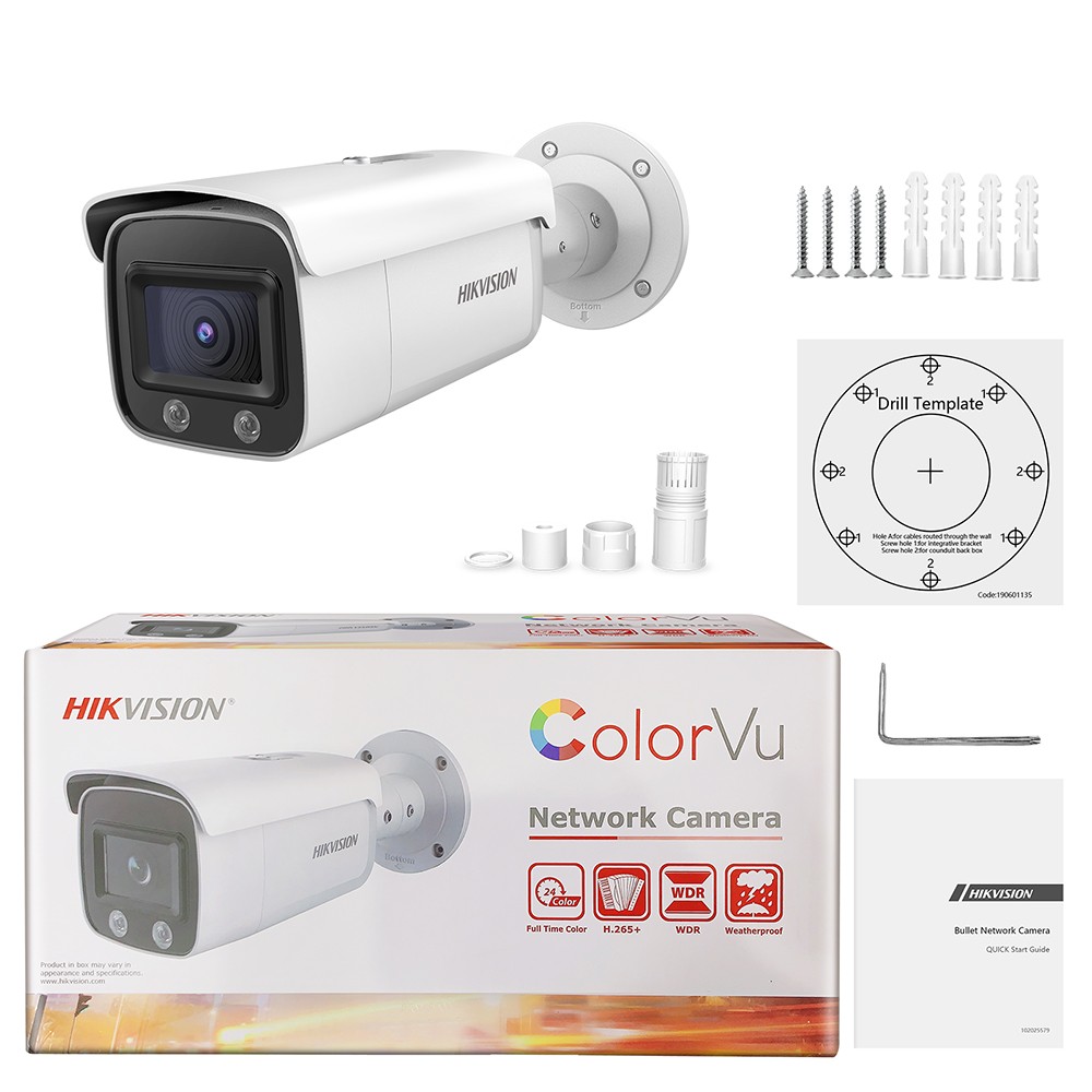 Original Hikvision 4K 8MP IP Camera DS-2CD2T86G2-ISU/SL Darkfighter acusance Bullet IP67 60M Smart H.265 + SD Slot Audio Alarm