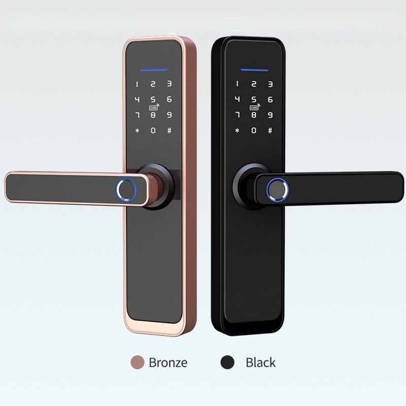 WIFI Biometric Fingerprint Smart Door Lock Electronic Password RFID Card Tuya APP